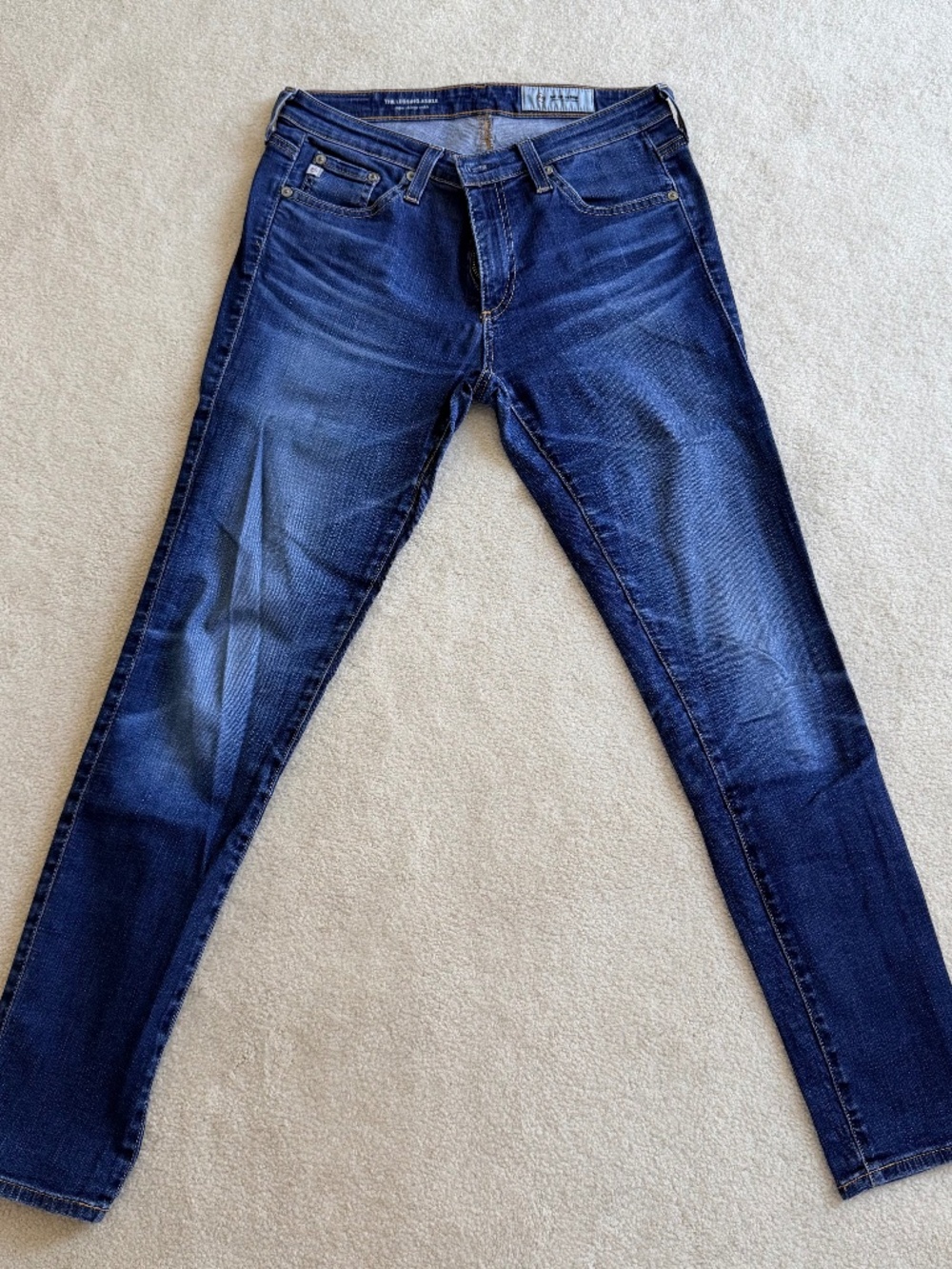 AG The Legging Ankle Super Skinny Jeans, AG-ed Denim, Medium Blue Wash, Size 27R